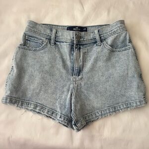 Hollister Women's Faded Blue Jean Shorts